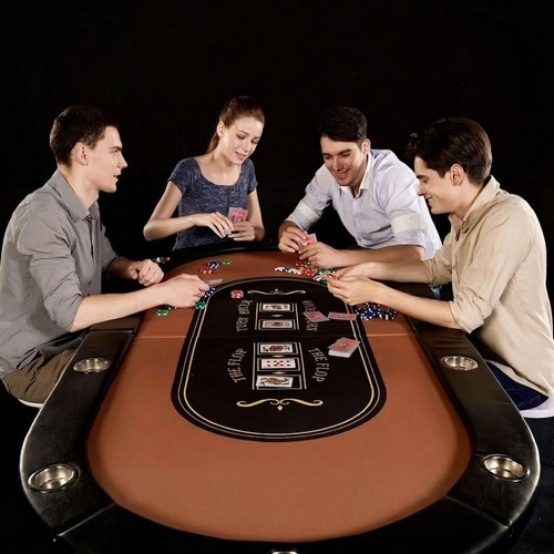 Poker table player folding - poker,